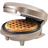 Bestron Mini Waffle Makinesi, Retro Stil, 550W, Yapışmaz Kaplama - Bej