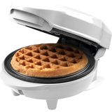 Bestron Mini Waffle Makinesi, Retro Stil, 550W, Yapışmaz Kaplama - Beyaz