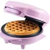 Bestron Mini Waffle Makinesi, Retro Stil, 550W, Yapışmaz Kaplama - Pembe