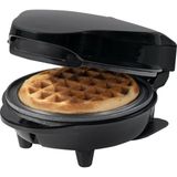 Bestron Mini Waffle Makinesi, Retro Stil, 550W, Yapışmaz Kaplama - Siyah