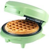 Bestron Mini Waffle Makinesi, Retro Stil, 550W, Yapışmaz Kaplama - Yeşil