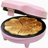 Bestron Retro Kalp Şeklinde Waffle Makinesi 700 W - Pembe