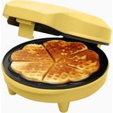 Bestron Retro Kalp Şeklinde Waffle Makinesi 700 W - Sarı