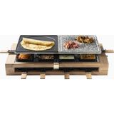 Bestron Xl Raclette Grill 8 Kişilik Doğal Taşlı 1500 W - Siyah - Ahşap