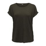 Bestseller A/S Onlmoster S/S O-Neck Top Noos JRS kadın tişörtü, Demir fincan, L