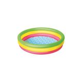 Bestway 3H Şişme Zemin Havuz 102x25 cm Renkli Vinil Çocuklar İçin Eğlenceli Oyun Alanı