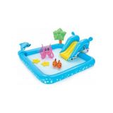 Bestway 53052, Kaydıraklı Fıskiyeli Havuz 239x206x86 cm Dayanıklı Malzemeden Yapılmış Su Eğlence Parkı