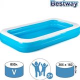 Bestway 54150 Mavi Dikdörtgen Şişme Çocuk Havuzu
