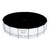 Bestway 5,49m PVC havuz örtüsü 549 cm çapındaki yuvarlak yer üstü havuzlar için 555 cm çap