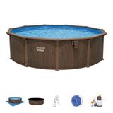 BESTWAY ® 561cu Hydrium™ Çelik Duvarlı Prefabrik Yer Üstü Havuz Seti 4,88 M X 1,32 M