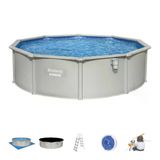BESTWAY ® 56384 Hydrium™ Çelik Duvarlı Prefabrik Yer Üstü Havuz Seti 4,57 M X 1,22 M