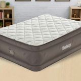 Bestway 69145 Elektrikli Pompalı Alezli Çift Kişilik Şişme Yatak 203X152X51 cm Kadife Yüzey ile Konfor - Kahverengi