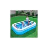 Bestway Aile Havuzu 12819, Şişme Jumbo Dikdörtgen, 211x132x46cm, Örtü + Pompa Set