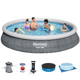 Bestway BW 516 Büyük 457x84 cm Şişme Havuz Seti