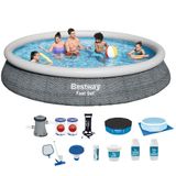 Bestway BW 517 Büyük 457x84 cm Şişme Havuz Seti