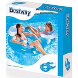 Bestway Çift Kişilik Mavi Deniz Yatağı Güneşlenme Koltuğu Dayanıklı Vinyl 188x117 Cm Plaj Havuz