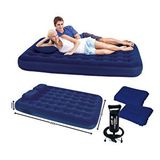 Bestway Çift Kişilik Şişme Yatak+pompa+2 Yastık 67374 Lacivert