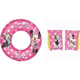 Bestway CO-91038-40 Lisanslı Minnie Mouse Havuz Deniz Simit Kolluk Seti 2’li Set - 0 - 12 Ay - Açık Pembe