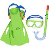 Bestway Deniz Gozluklu Snorkel Ve Palet 3 U 1 Arada Dalis Seti Yesıl 7 Yas Ve Uzeri