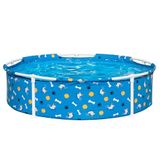 Bestway Evcil hayvanlar için çerçeveli havuz patisi, çap 122 x 30,5 cm, 292 l, 3 katmanlı TriTech malzeme, korozyon koruması, yapışmaz kaplama, eğlenceli tasarım, kolay kurulum, tahliye vanası, onarım