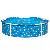 Bestway Evcil hayvanlar için çerçeveli havuz patisi, çap 122 x 30,5 cm, 292 l, 3 katmanlı TriTech malzeme, korozyon koruması, yapışmaz kaplama, eğlenceli tasarım, kolay kurulum, tahliye vanası, onarım