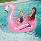 Bestway Flamingo Binici Şişme Flamingo Binici Bot Deniz Flamingo Binici Havuz Flamingo Şişme 127X127 Cm. - 0 - 3 Yaş - Açık Pembe