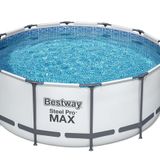 Bestway Flowclear™ güneş örtüsü, Ø 356 cm, yuvarlak 366 cm ve 396 cm yüzey havuzları için, mavi