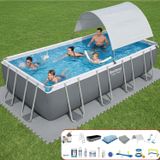 Bestway Gölgelikli Büyük Prefabrik Full Havuz Seti 549X274x122cm 56466 Bw571