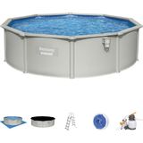 BESTWAY ® Hydrium™ Çelik Duvarlı Prefabrik Yer Üstü Havuz Seti 4,57 m x 1,22 m