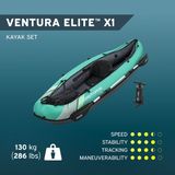 Bestway Hydro-Force 65118 Ventura Elite X1 Tek Kişilik Kano 2.80M x 86CM - Siyah - Turkuaz