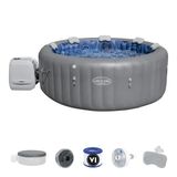 Bestway Lay-Z-Spa 6001T Santorini Smart Hydrojet Pro Enerji Tasarruflu Şişme Spa Havuzu, Mobil Uygulama Kontrollü, 5-7 Kişilik