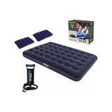 Bestway Pavillo Çift Kişilik Şişme Yatak + Pompa + 2 Yastık - Lacivert 67002 BW131