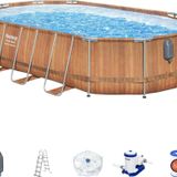 Bestway® Power Steel™ Comfort Jet™ Serisi Prefabrik Yer Üstü Havuz Seti 6,10 M X 3,66 M X 1,22 M