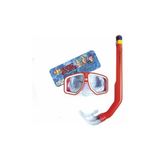 Bestway Pvc Maske Snorkel Seti Çocuklar İçin Su Altı Maceraları 9+ Yaş Renkli Tasarım - Kırmızı