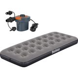 Bestway Single Tek Kişilik Şişme Yatak + Elektrikli Pompa 185X76X22CM 671GY BW141 - Gri