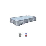 BESTWAY ® Steel Pro® Dikdörtgen Prefabrik Yer Üstü Havuz Seti 3,66 m x 2,01 m x 66 cm