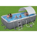 Bestway Steel Pro Max Gölgelikli Prefabrik Dikdörtgen Havuz Seti 5,49 M X 2,74 M X 1,22 M 56465 Bw590