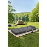 Bestway Tek Kişilik Şişme Yatak Seti 185X76X22CM El Pompası ve Yastık ile Taşınabilir Konfor - Seçenek 1 - Altın - Gri