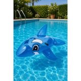 Bestway Tutmalı Mavi Balina Binici - Çocuk Şişme Balina Bot - Deniz Binici Balina - Havuz Binici Balina - Whale 157X94 Cm. - Renkli - Balina - Mavi - 157 x 94 cm