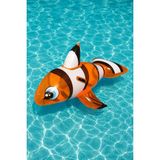 Bestway Tutmalı Palyaço Balığı Binici Bot - Çocuk Şişme Balık - Deniz Binici Palyaço Balığı - Havuz Binici Palyaço Balık 157X94 Cm. - Turuncu - Palyaço Balığı - 157 x 94 cm