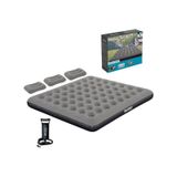 Bestway Ultra King 3 Kişilik Şişme Yatak, El Pompası ve Yastık 203X183X22CM 671HC BW149 - Gri