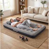 Bestway Ultra Queen 2 Kişilik Şişme Yatak + Elektrikli Pompa ve Yastık Hediyeli - Gri 191x137x22 CM - 671GZ BW145