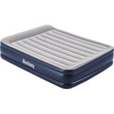 Bestway Yüksek Konforlu Çift Kişilik Kendinden Pompalı Şişme Yatak 46CM, 3 Katlı - Seçenek 1 - Altın - Gri