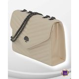 Besy Zincir Askılı Omuz Çantası - 22 x 17 - Krem