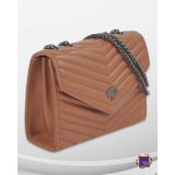 Besy Zincir Askılı Omuz Çantası - 22 x 17 - Taba