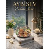 Beta Akvaryum Cam Fanus Dekoratif Hediyelik Modern Şık Ev Ofis Masa Aksesuar Akvaryum - Beyaz