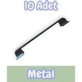 Beta Çizgili Antrasit Alüminyum Metal Lüks Modern Mobilya Çekmece Mutfak Dolabı Kulpu 160MM-192MM - 10 Adet