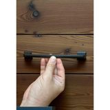 Beta Çizgili Siyah Alüminyum Metal Lüks Modern Mobilya Çekmece Mutfak Dolabı Kulpu 160MM-192MM - 1 Adet