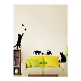 Beta Moda Hub 1 Adet Duvar Sticker Karikatür Kedi Desen Sevimli Tasarım Yatak Odası Duvar Dekorasyonu