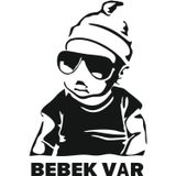 Beta Moda Hub Arabada Bebek Var Oto Arka Cam Stıcker 15 Cm